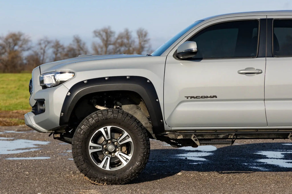 Pocket Fender Flares | 202 Black Onyx | Toyota Tacoma 2WD/4WD (2016-2023) by Rough Country