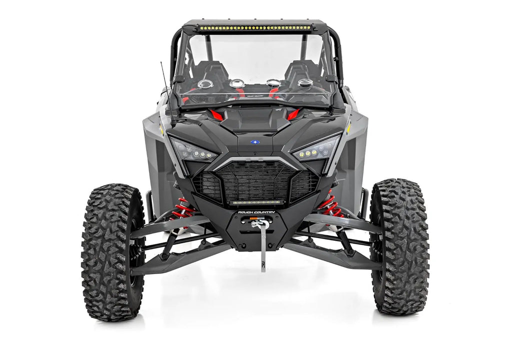 30" Single Row Light Mount | Front | Black Series | Polaris RZR Turbo R by Rough Country