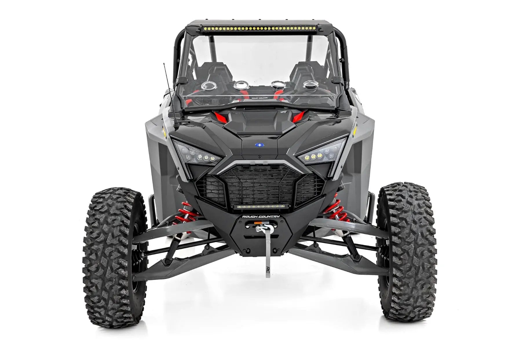 30" Single Row Light Mount | Front | Black Series | Polaris RZR Turbo R by Rough Country