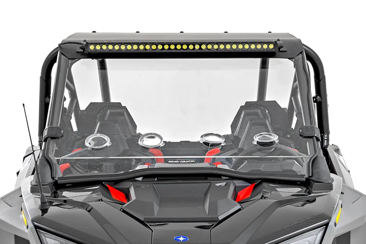 30" Single Row Light Mount | Front | Black Series | White DRL | Polaris RZR Turbo R by Rough Country