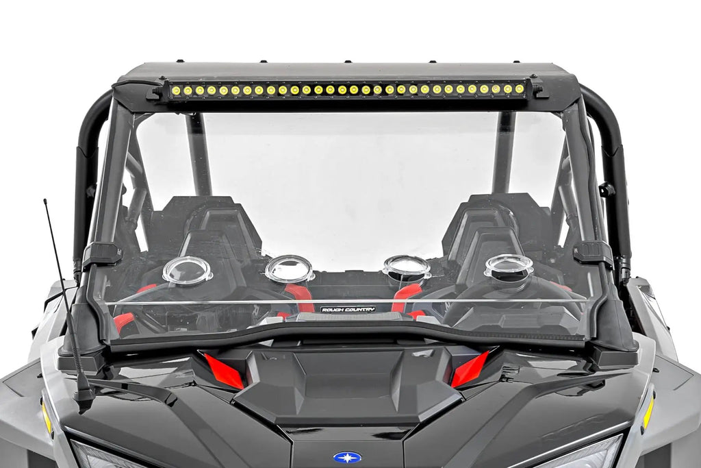 30" Single Row Light Mount | Front | Black Series | White DRL | Polaris RZR Turbo R by Rough Country