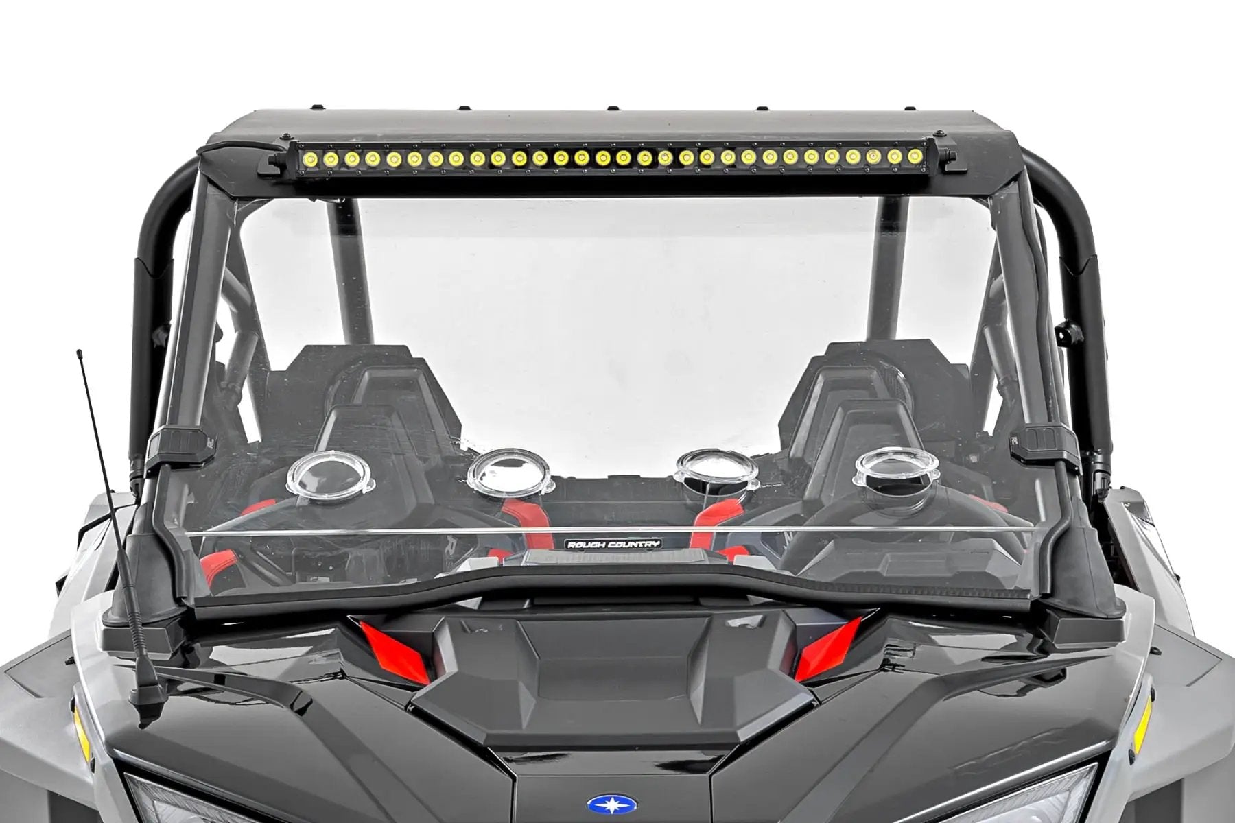 30" Single Row Light Mount | Front | Black Series | White DRL | Polaris RZR Turbo R by Rough Country