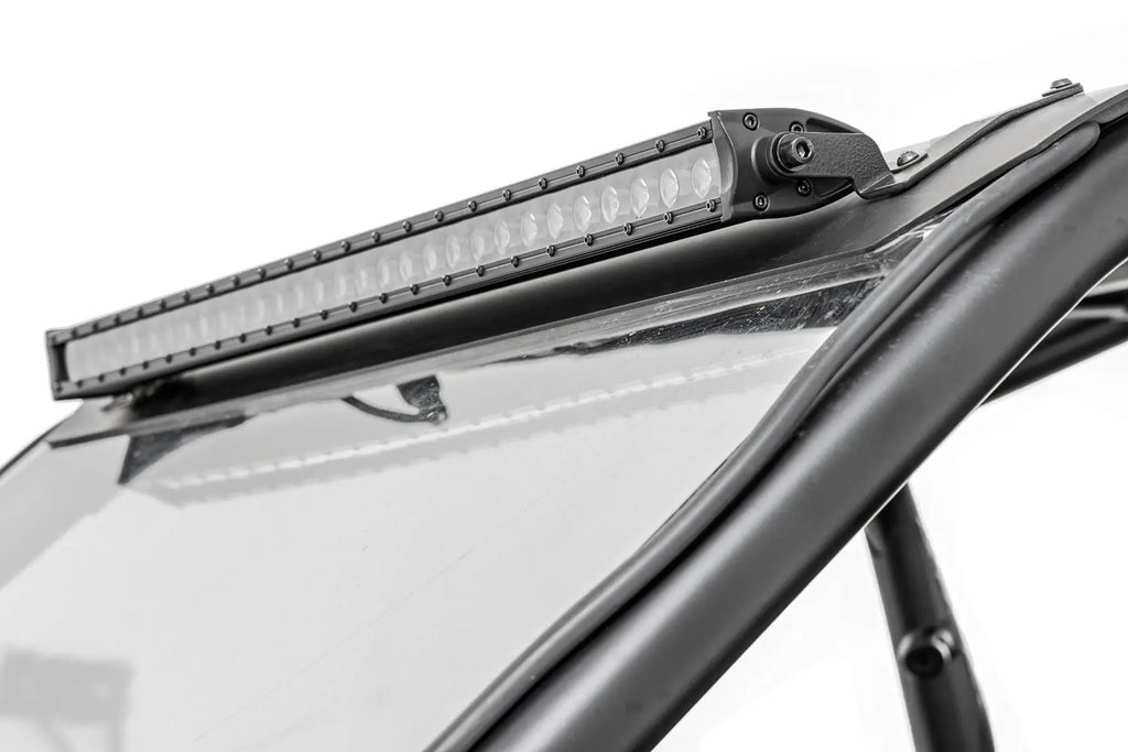 30" Single Row Light Mount | Front | Black Series | Polaris RZR Turbo R by Rough Country