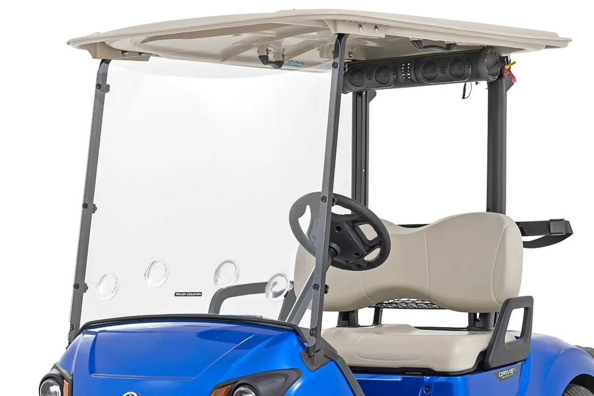 Vented Full Windshield | Scratch Resistant | Yamaha Drive2 by Rough Country