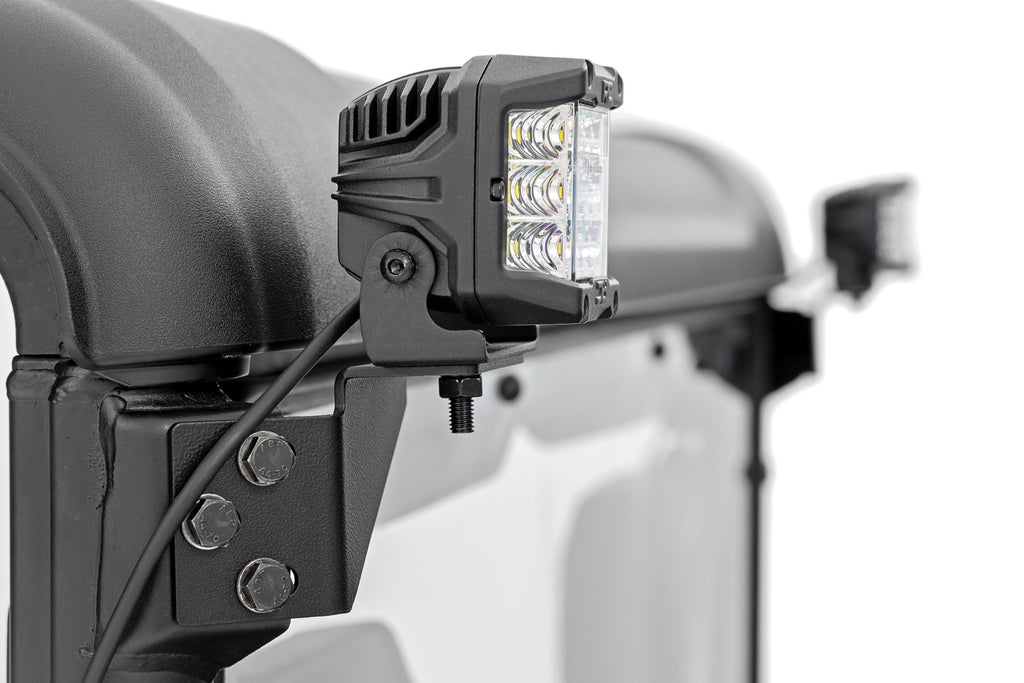 LED Light Kit | Rear Mount | 2" Black Pair | White DRL | CFMOTO UFORCE U10 Pro by Rough Country