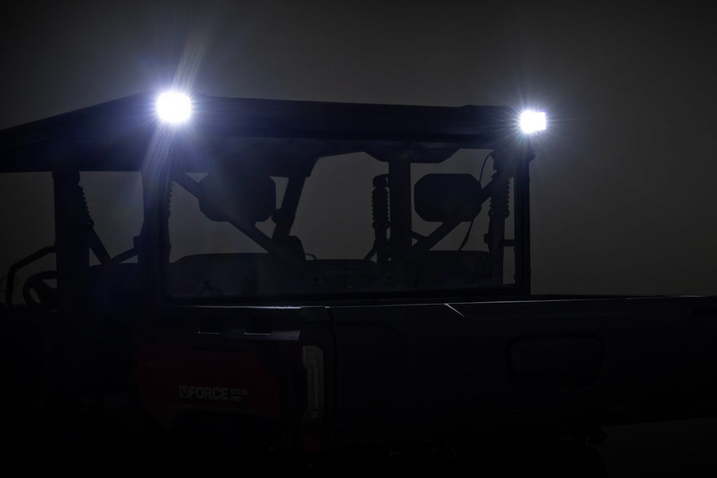 LED Light Kit | Rear Mount | 2" Black Pair | Amber DRL | CFMOTO UFORCE U10 Pro by Rough Country