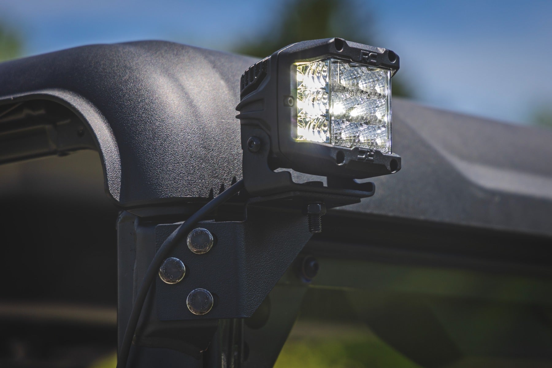 LED Light Kit | Rear Mount | 2" Black Pair | Amber DRL | CFMOTO UFORCE U10 Pro by Rough Country