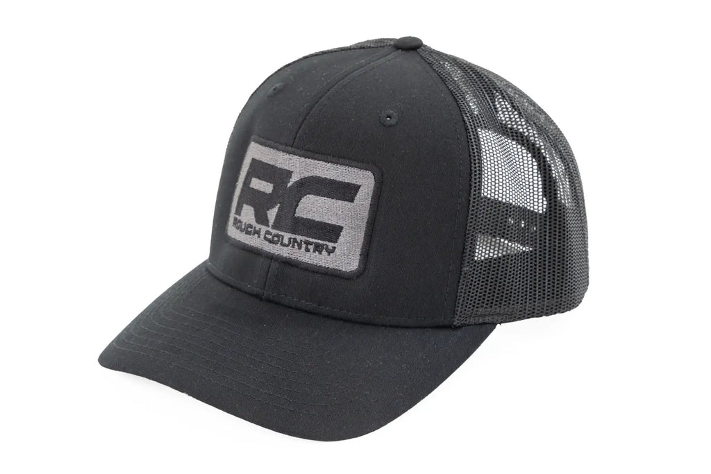 Rough Country Hat | Black Mesh | Rough Country Patch | Black/Black - Richardson 112 by Rough Country