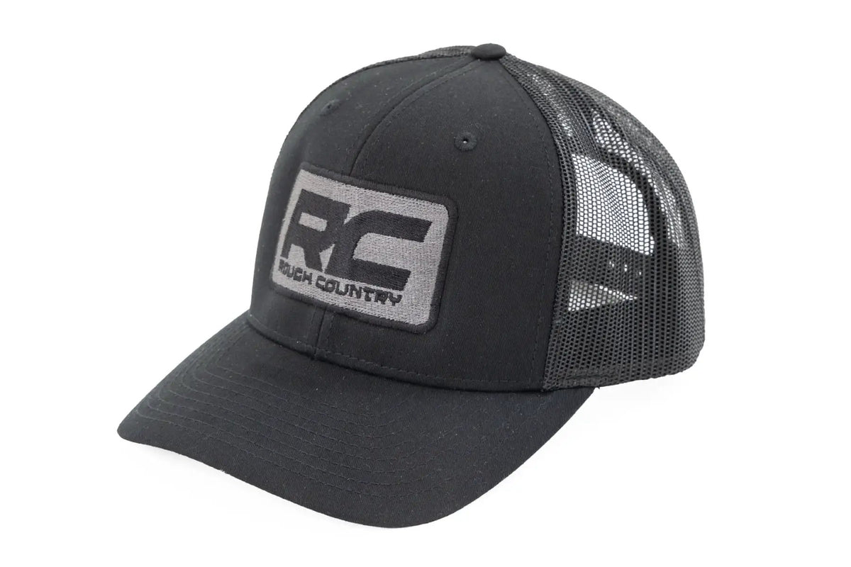 Rough Country Hat | Black Mesh | Rough Country Patch | Black/Black - Richardson 112 by Rough Country