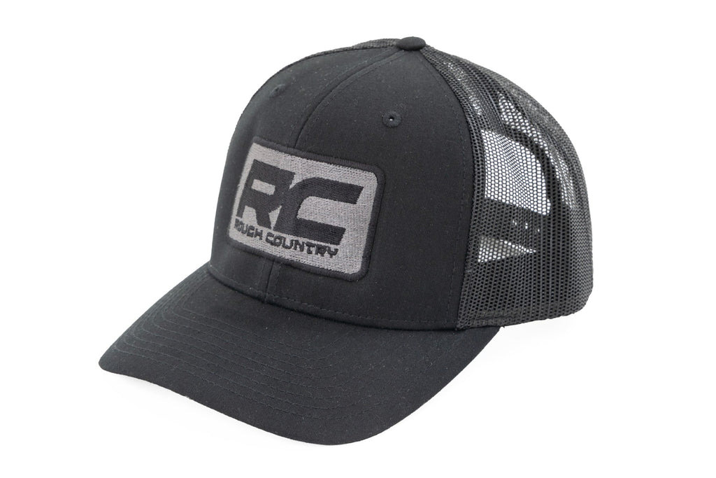 Rough Country Hat | Black Mesh | Rough Country Patch | Black/Black - Richardson 112 by Rough Country