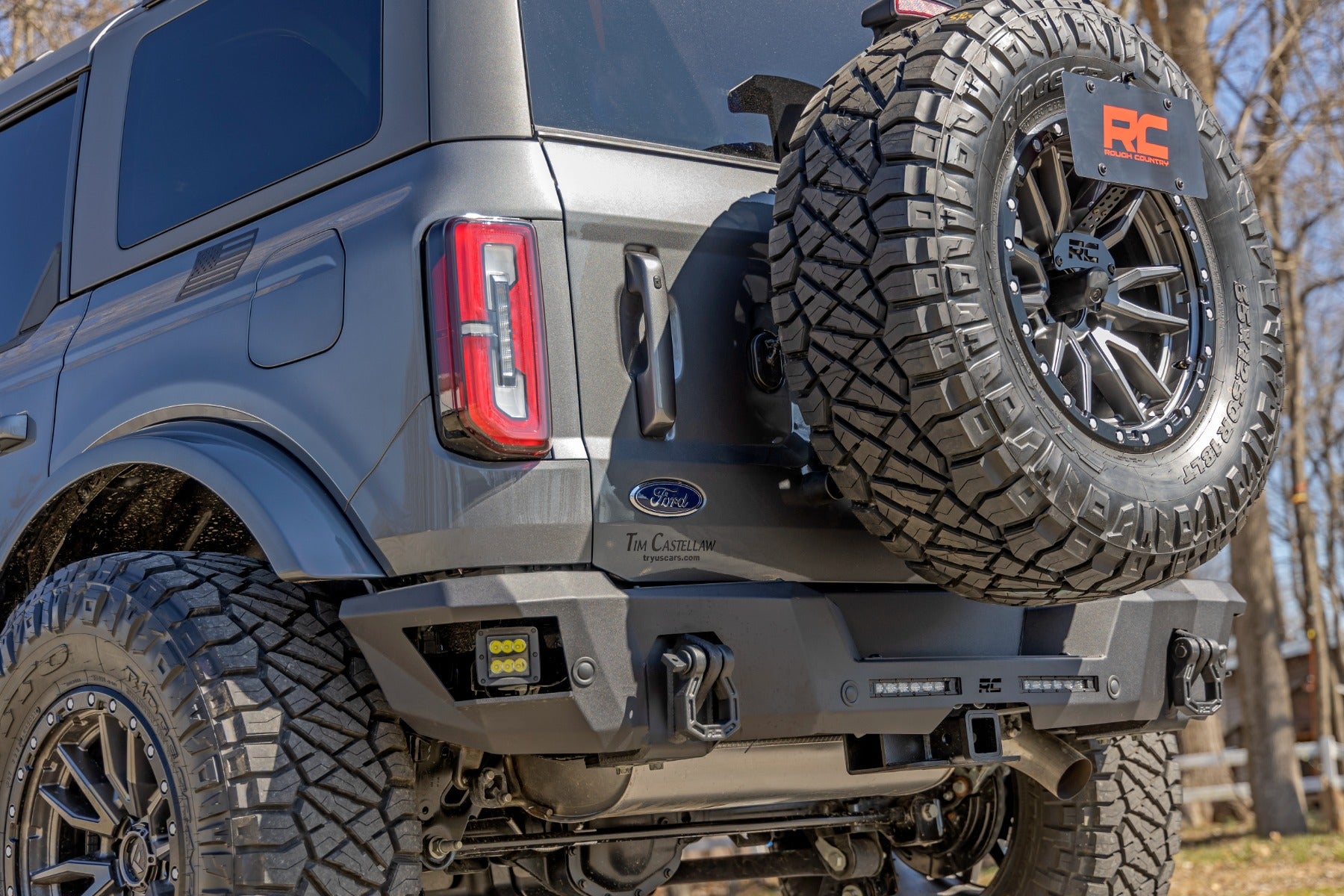 Rear Bumper | Black Series LED | 6" Pair | Slim Line | | Ford Bronco (21-26) by Rough Country