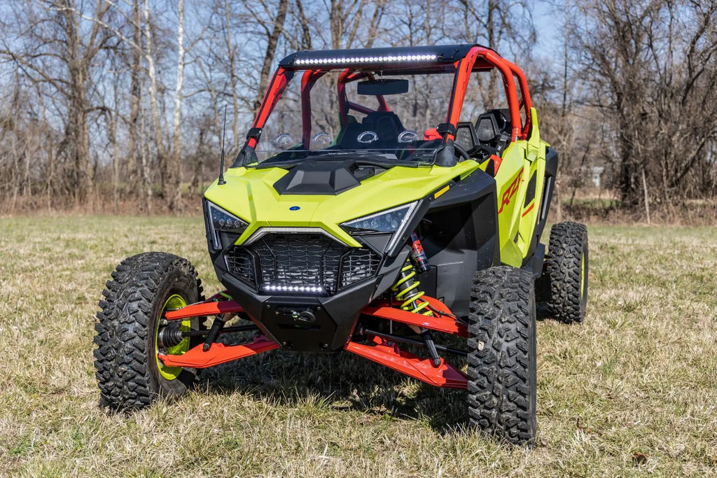 Vented Full Windshield | Scratch Resistant | Polaris RZR Turbo R by Rough Country