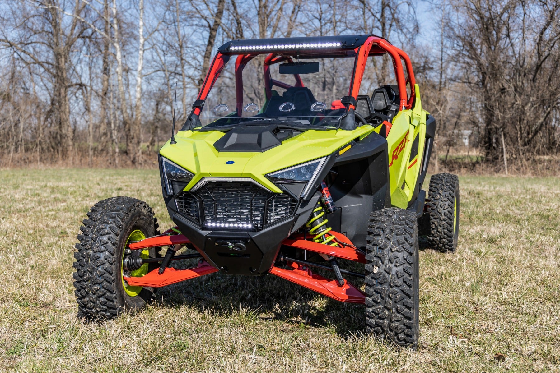 Vented Full Windshield | Scratch Resistant | Polaris RZR Turbo R by Rough Country