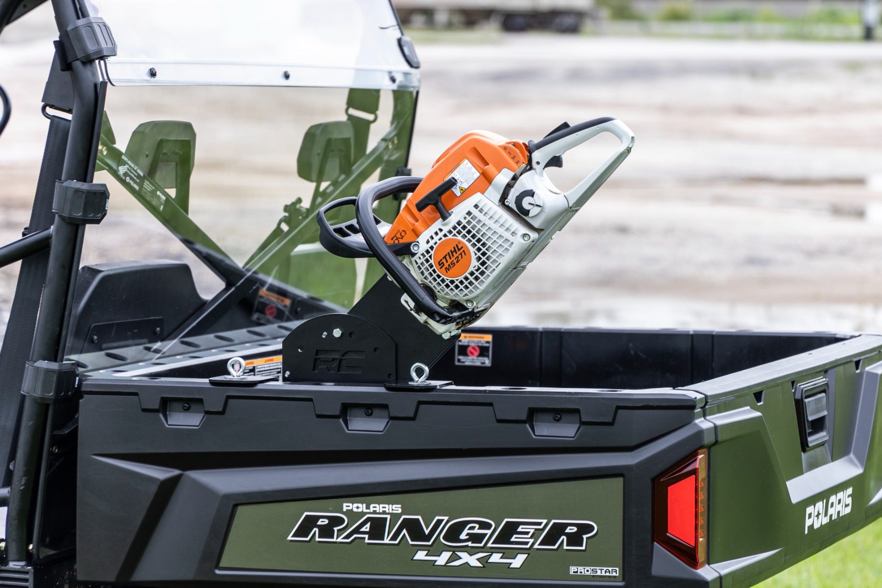 Chainsaw Carrier | Bed Side Mount | Multiple Makes & Models (Polaris/Can-Am) by Rough Country