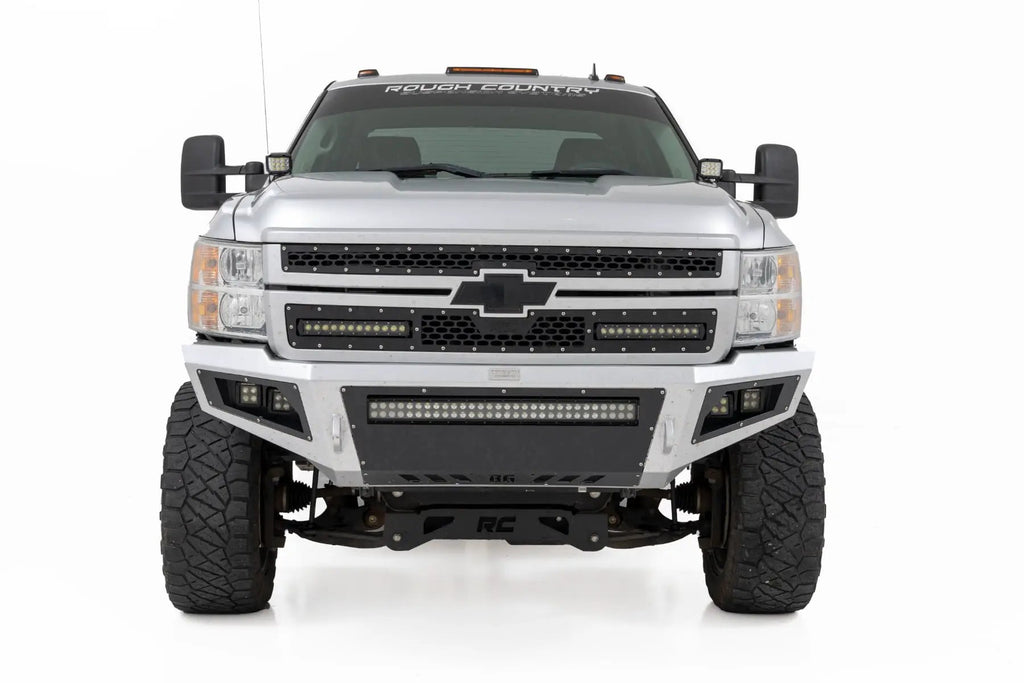 LED Light Kit | Ditch Mount | 2" Black Pair | Spot | Chevy 1500 & Chevy/GMC 2500HD/3500HD (07-14) by Rough Country