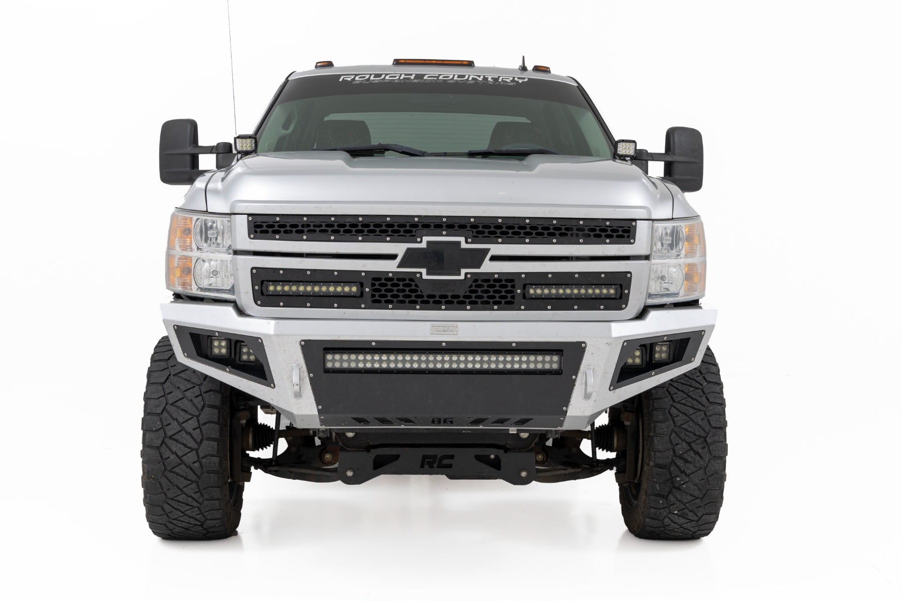 LED Light Kit | Ditch Mount | 3" OSRAM | Wide | Chevy 1500 & Chevy/GMC 2500HD/3500HD (07-14) by Rough Country