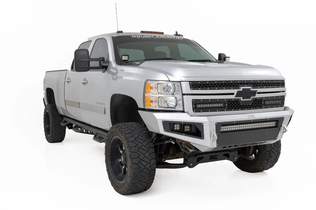 LED Light Kit | Ditch Mount | 2" Black Pair | Spot | Chevy 1500 & Chevy/GMC 2500HD/3500HD (07-14) by Rough Country