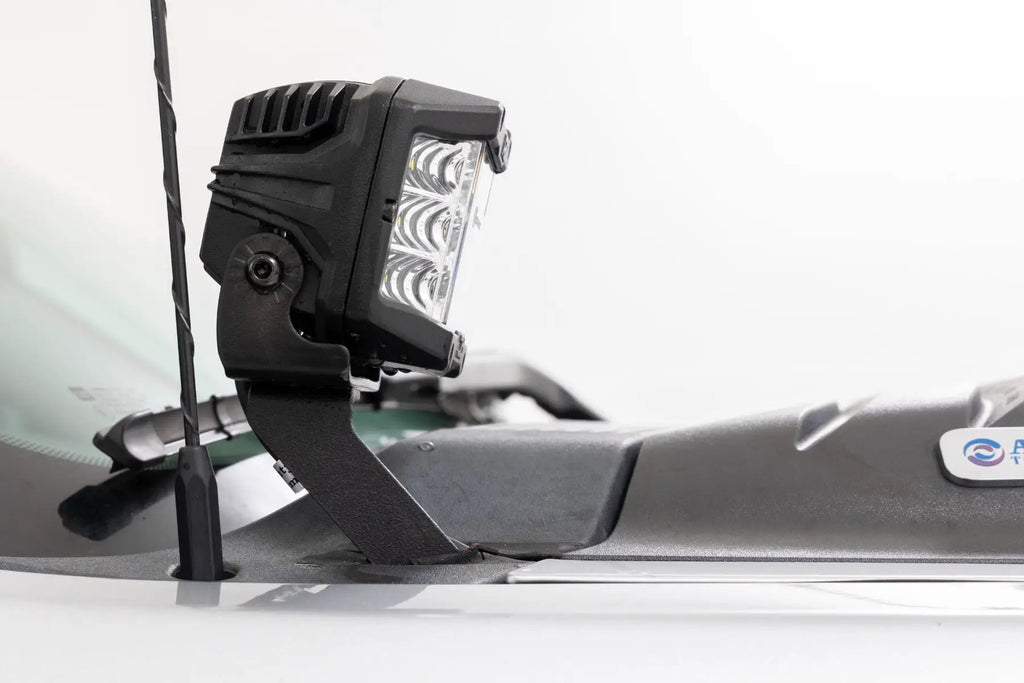 LED Light Kit | Ditch Mount | 2" Black Pair | Flood | Chevy 1500 & Chevy/GMC 2500HD/3500HD (07-14) by Rough Country