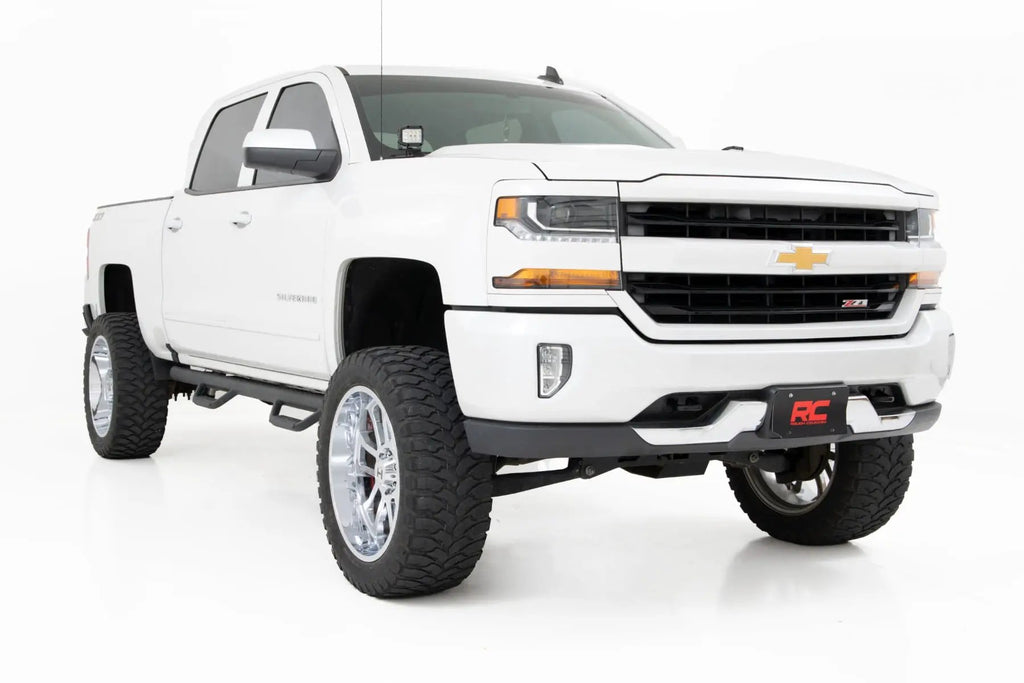 LED Ditch Light Kit | 2in Black Pair | Spot | Chevy/GMC 1500 (14-18 & Classic) by Rough Country
