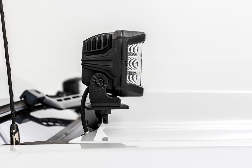 LED Ditch Light Kit | 2in Black Pair | Spot | Chevy/GMC 1500 (14-18 & Classic) by Rough Country