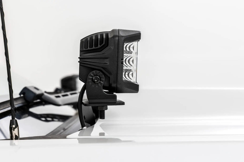 LED Ditch Light Kit | 2in Black Pair | Flood | Chevy/GMC 1500 (14-18 & Classic) by Rough Country