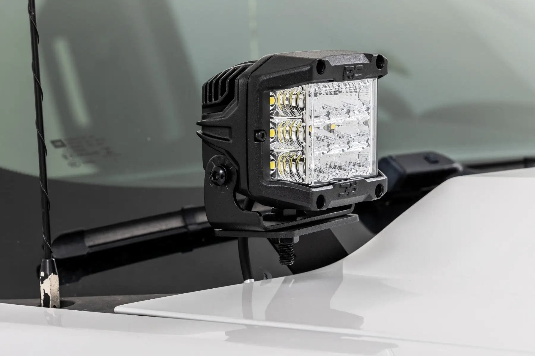 LED Ditch Light Kit | 2in Black Pair | Spot | Chevy/GMC 1500 (14-18 & Classic) by Rough Country