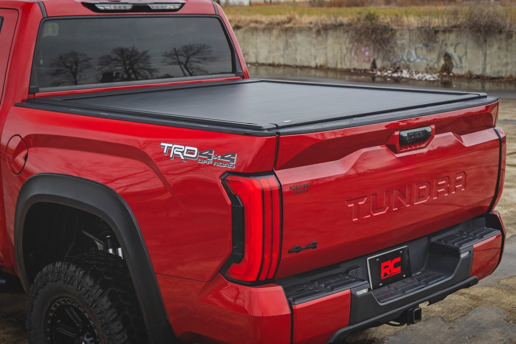 Powered Retractable Bed Cover | 5'7" Bed | Toyota Tundra 2WD/4WD (2022-2026) by Rough Country