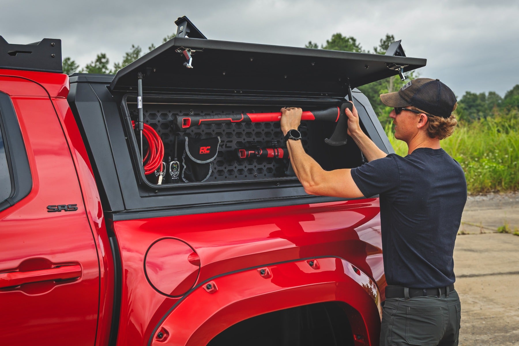 Bed Cap Molle Panel Side Storage Bin | Drivers Side | Toyota Tacoma (24-26) by Rough Country