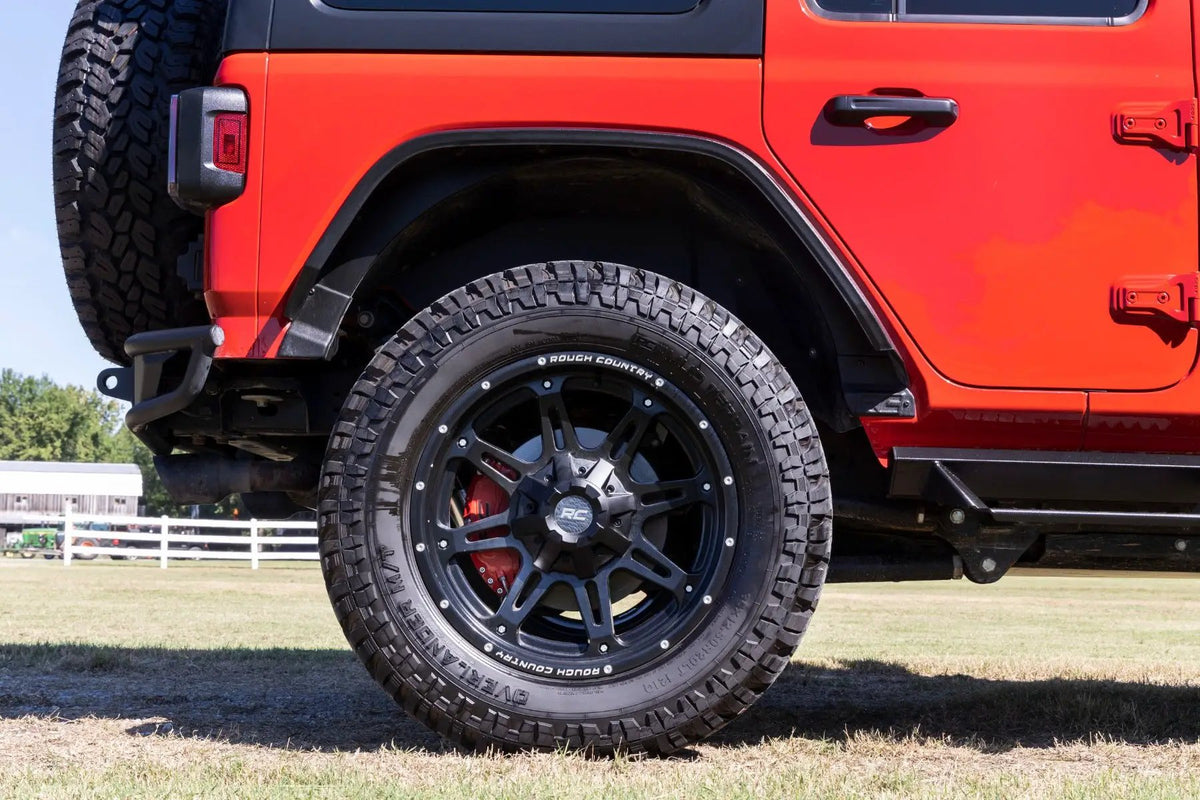 Caliper Covers | Rear | Red | Non-Sport | Jeep Wrangler JL (18-26)/Wrangler Unlimited (18-26) by Rough Country