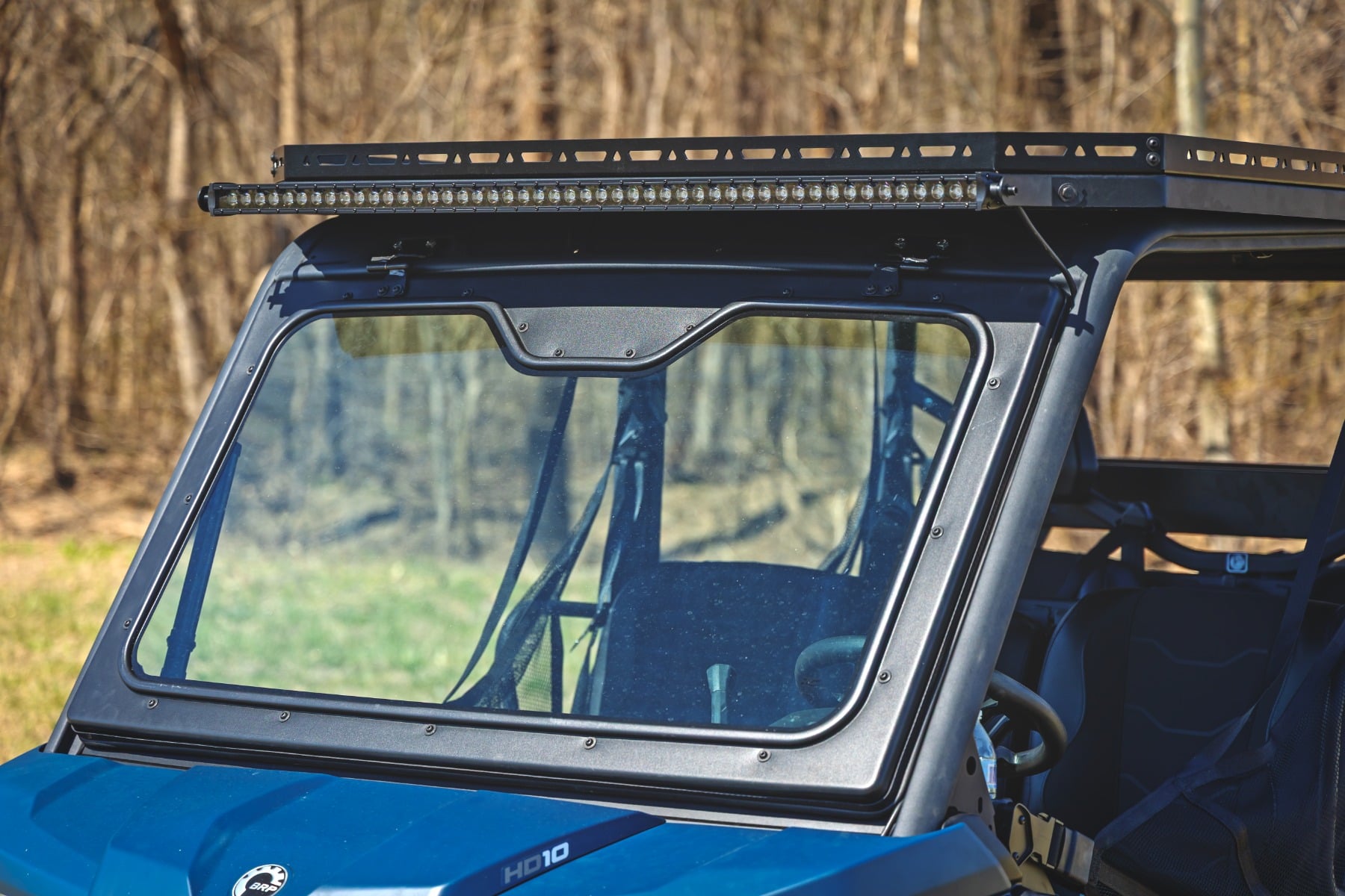 LED Light | Deck Roof | 50" Blk Single Row | Can-Am Defender MAX HD10 by Rough Country