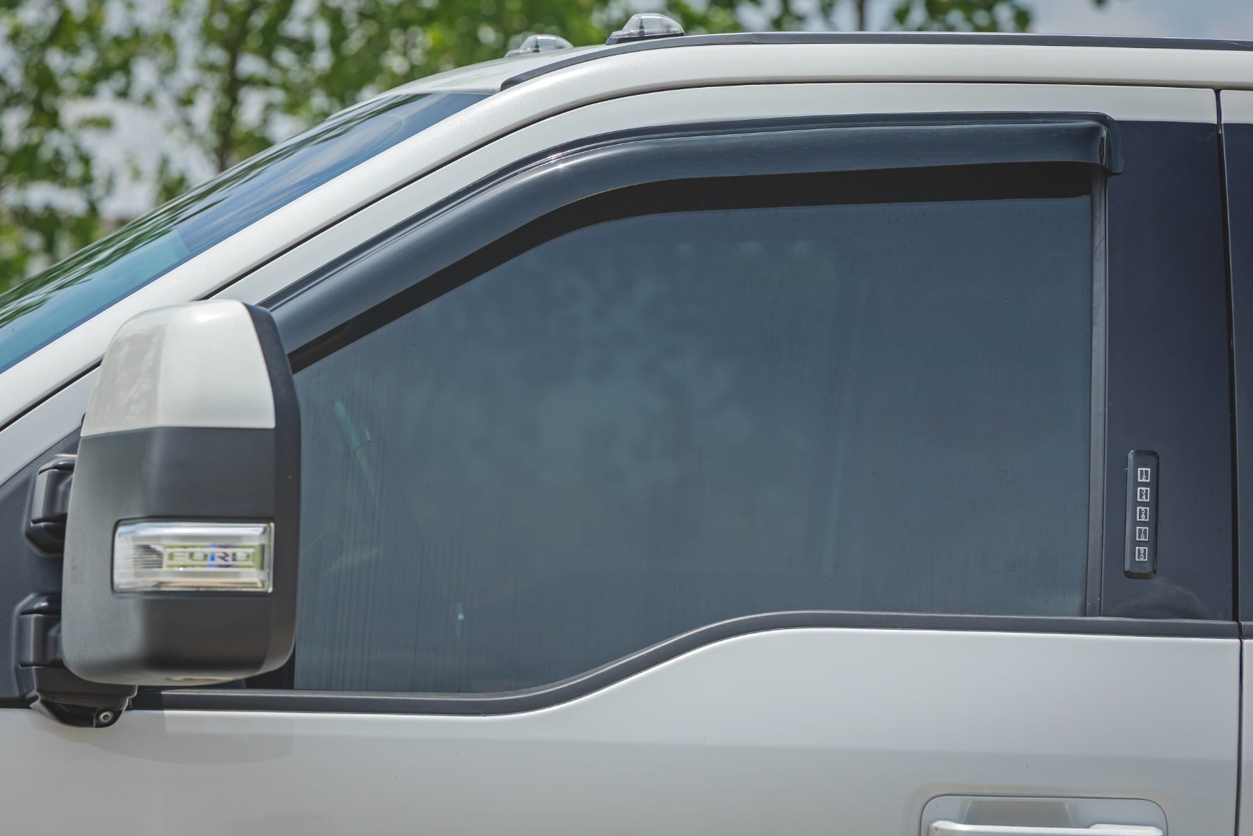 Side Window Deflectors | Tape On Rain Guard | Ford F-150/Lightning/F-250/F-350/Raptor (15-26) by Rough Country