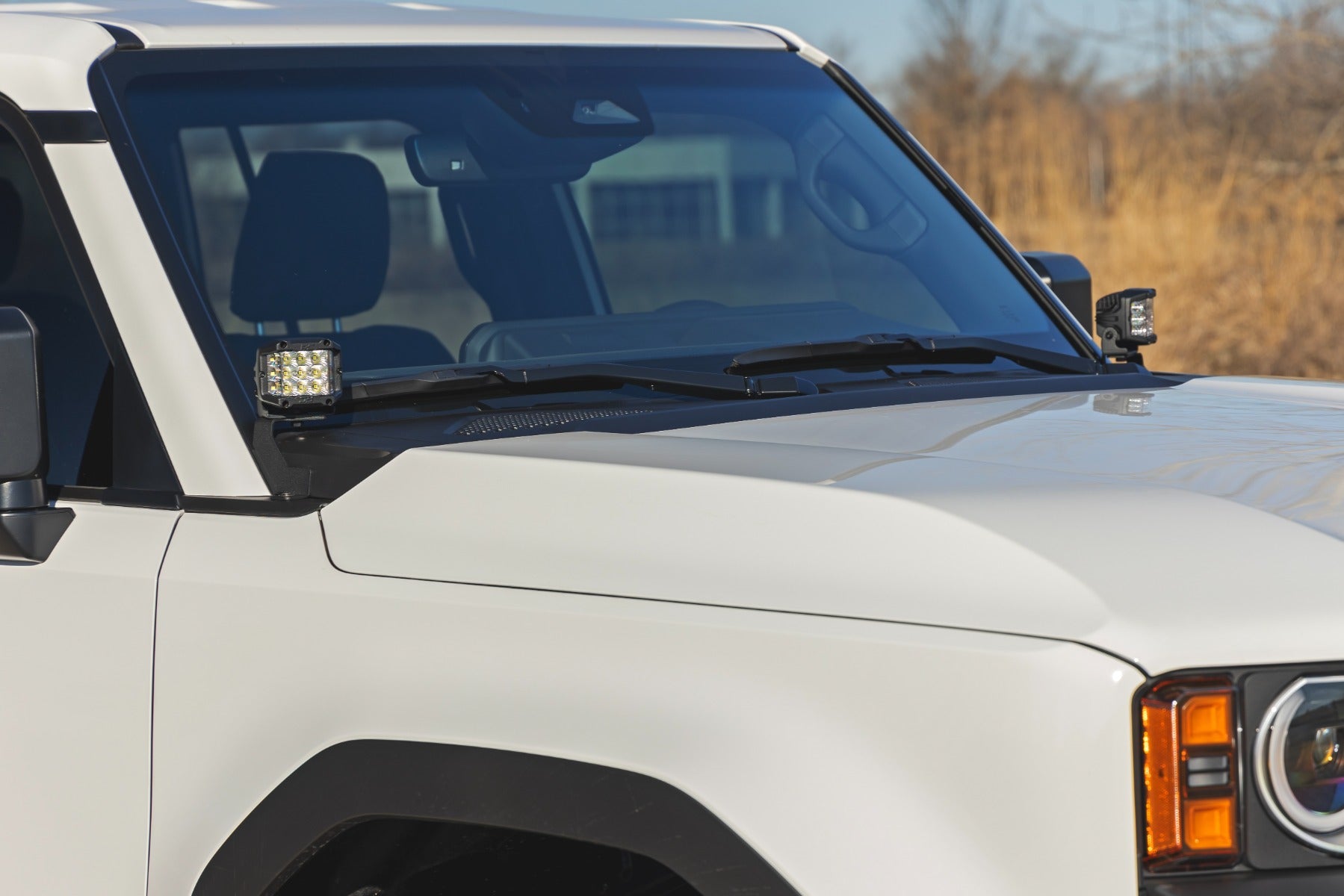 LED Light Kit | Ditch Mount | 2" Black Pair | Amber DRL | Toyota Land Cruiser (24-26) by Rough Country