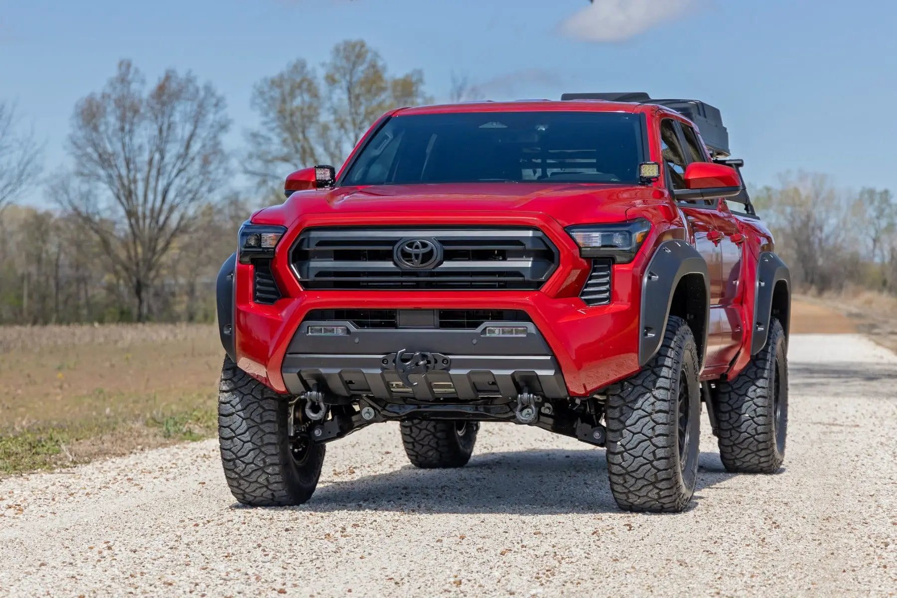 LED Light Kit | Ditch Mount | 2" Black Pair | Flood | Toyota Tacoma (24-26) by Rough Country