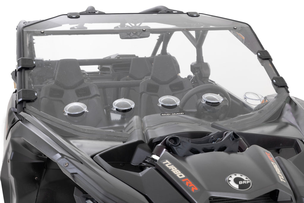 Vented Full Windshield | Scratch Resistant | Can-Am Maverick X3 by Rough Country