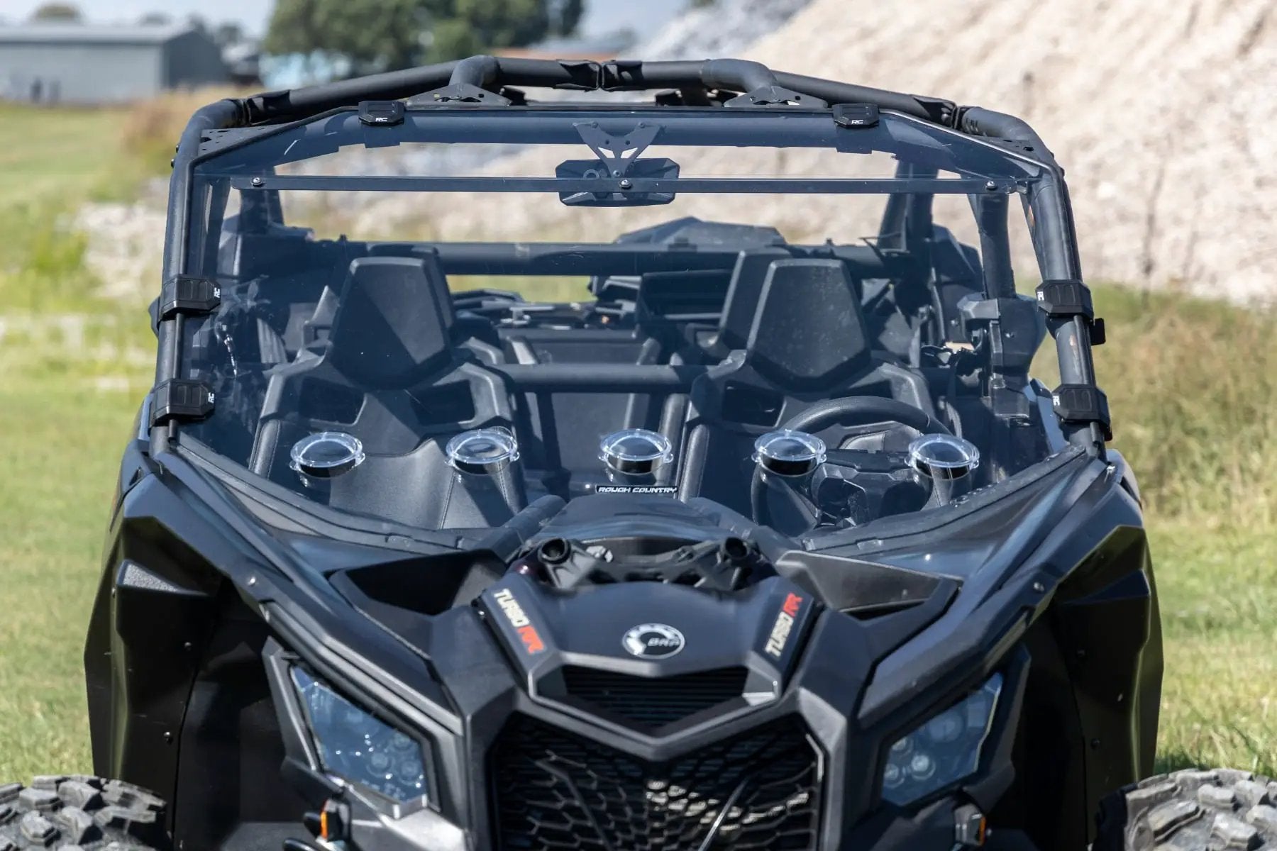 Vented Full Windshield | Scratch Resistant | Can-Am Maverick X3 by Rough Country
