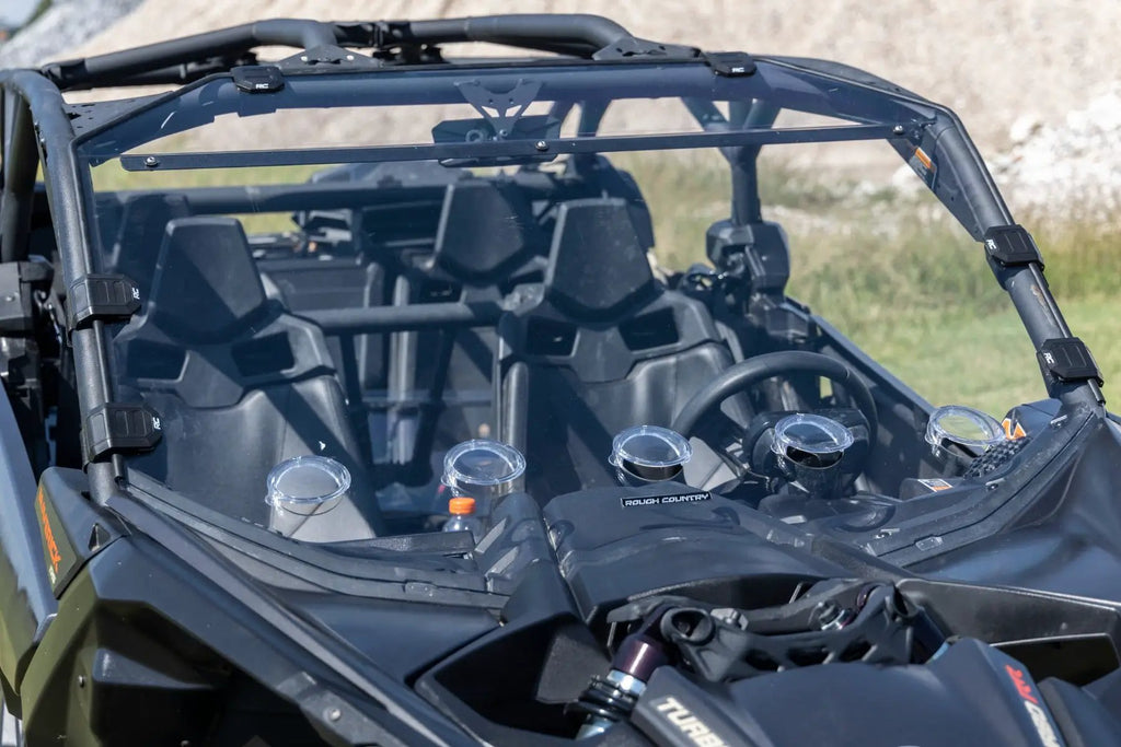 Vented Full Windshield | Scratch Resistant | Can-Am Maverick X3 by Rough Country