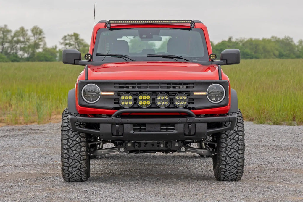 Light Bar Mount | 6.5 Inch Round LED (Quad) | OE Modular Steel | Ford Bronco (21-26) by Rough Country