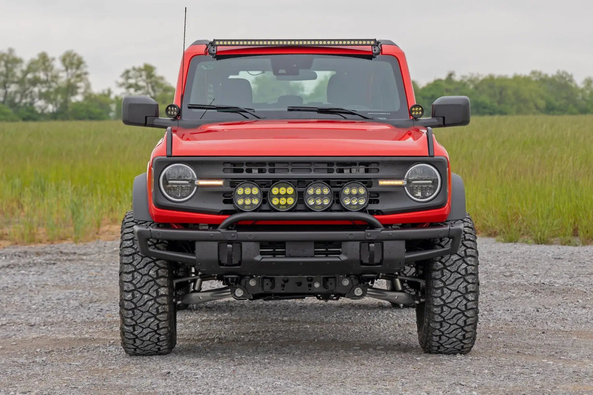 Light Bar Mount | 6.5 Inch Round LED (Quad) | OE Modular Steel | Ford Bronco (21-26) by Rough Country