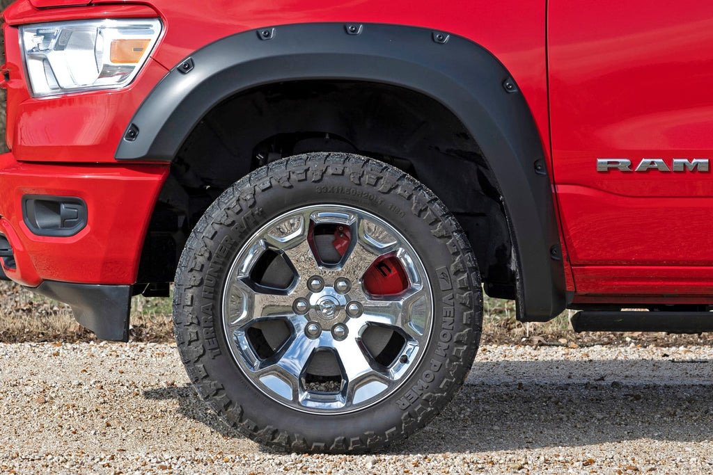 Caliper Covers | Front and Rear | Red | Ram 1500 2WD/4WD (2019-2026) by Rough Country