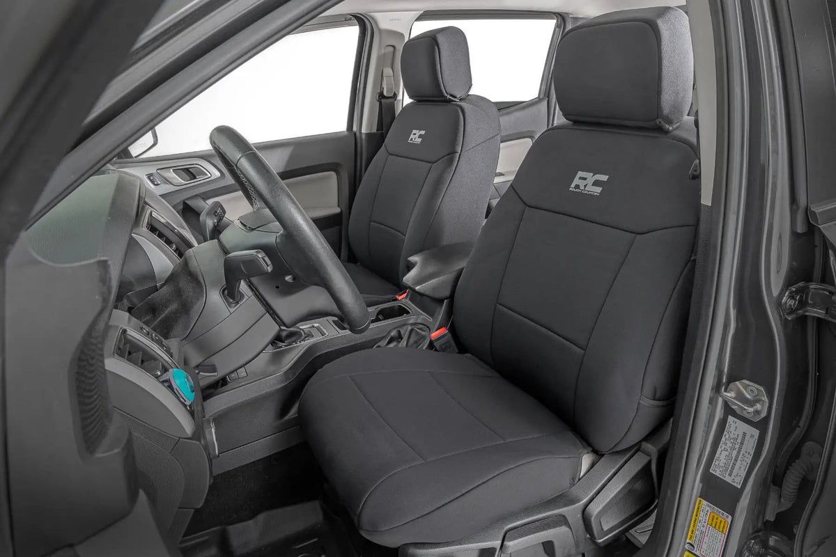 Seat Covers | FR Bucket and RR Bench | Ford Ranger 2WD/4WD (2019-2026) by Rough Country