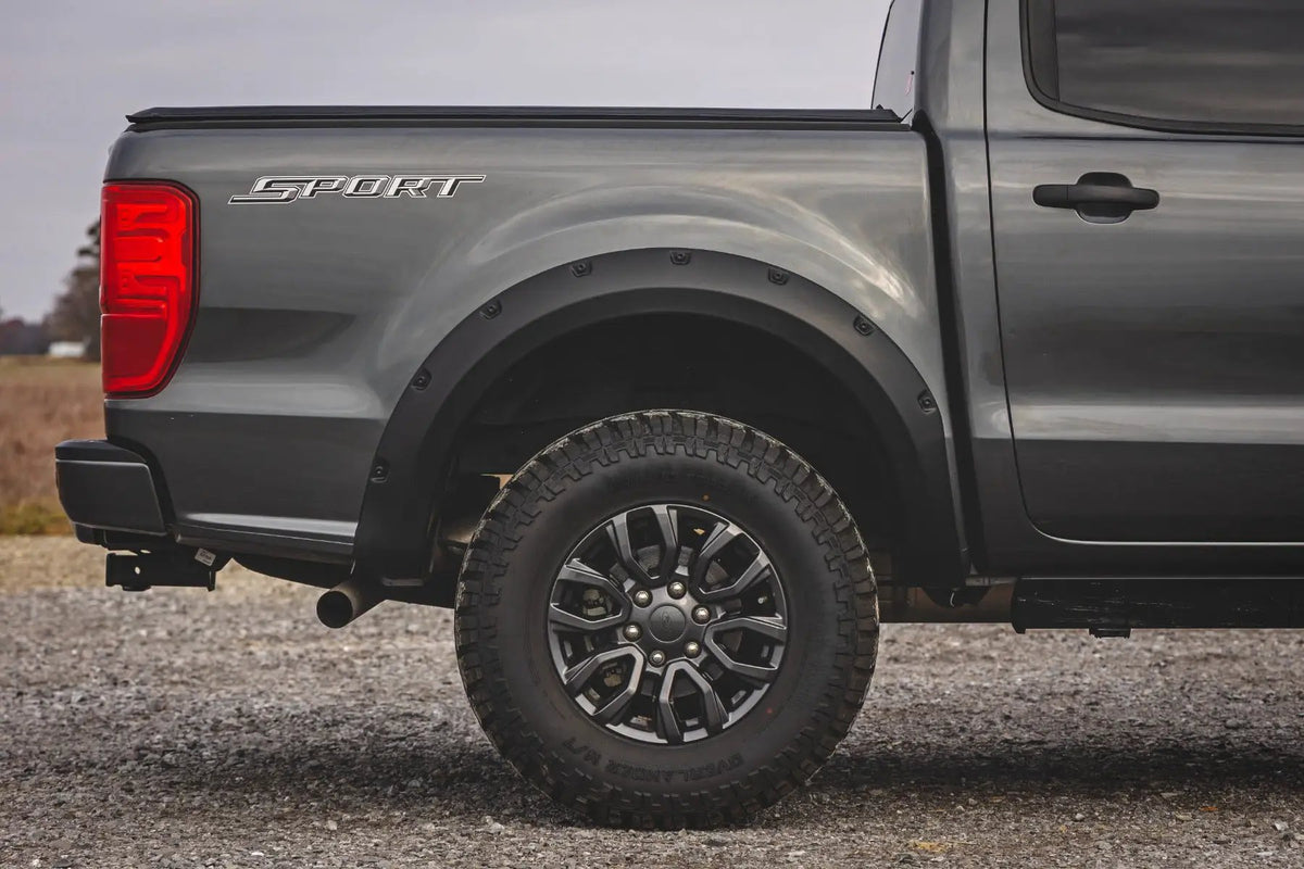 Pocket Fender Flares | G1 Black | 6' Bed | Ford Ranger 2WD/4WD (2019-2023) by Rough Country