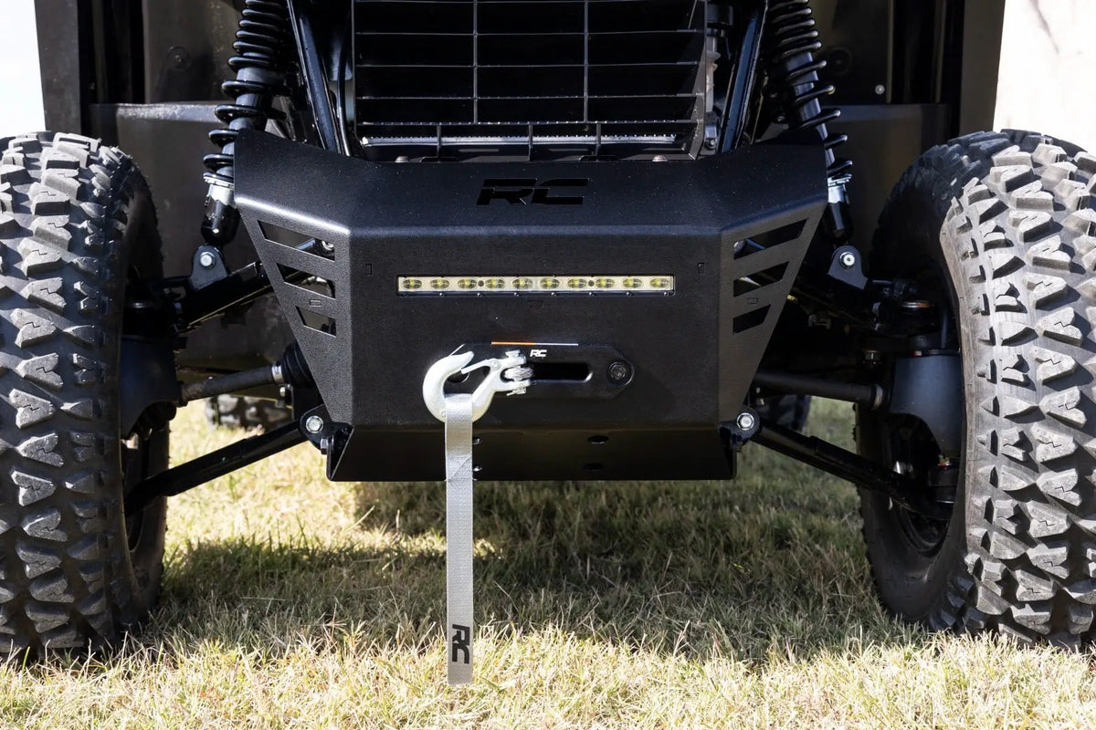 Winch Plate | 4500-LB Winch | 10" Black Slimline | Honda Pioneer 520 by Rough Country