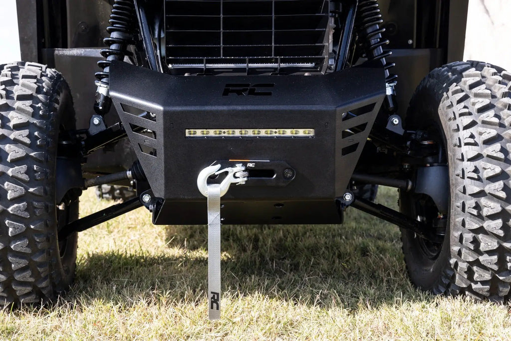 Winch Plate | 4500-LB Winch | 10" Black Slimline | Honda Pioneer 520 by Rough Country