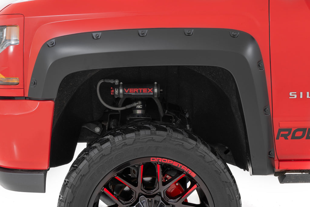 Pocket Fender Flares | 5'9" Bed | GBA Black | Chevy Silverado 1500 (14-18 & Classic) by Rough Country