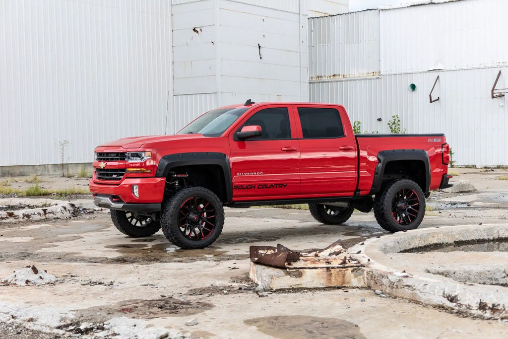 Pocket Fender Flares | 6'7" & 8' Bed | Chevy Silverado 1500 (14-18)/Silverado 2500 HD (15-19) by Rough Country