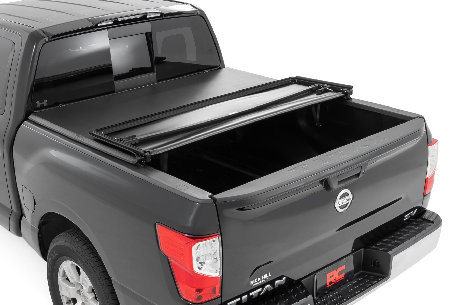 Soft Tri-Fold Bed Cover | 5'7" Bed | Nissan Titan 2WD/4WD (2017-2024) by Rough Country