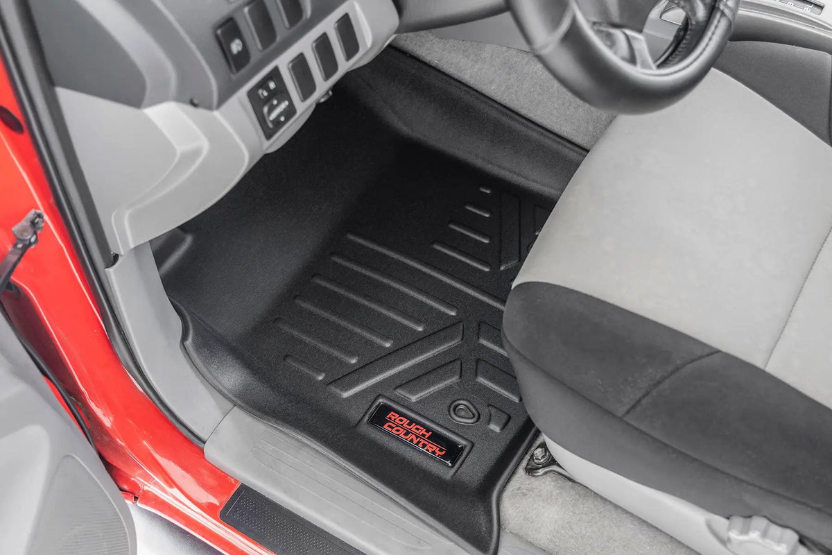 Floor Mats | Front and Rear | Double Cab | Toyota Tacoma 2WD/4WD (2005-2011) by Rough Country
