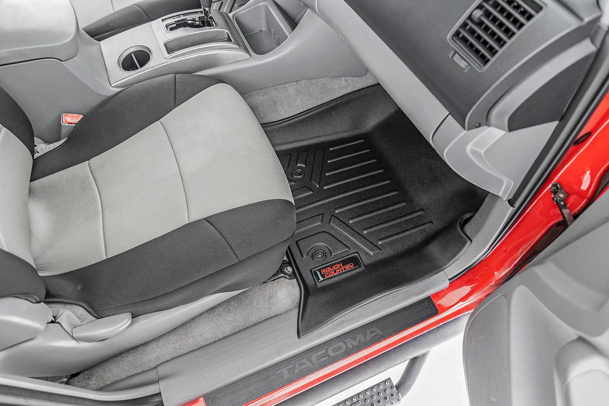 Floor Mats | Front and Rear | Double Cab | Toyota Tacoma 2WD/4WD (2005-2011) by Rough Country