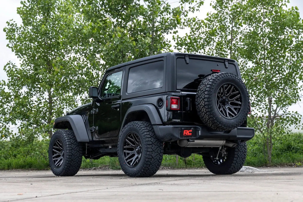 Rough Country 95 Series Wheel | Machined One-Piece | Gloss Black | 20x10 | 5x5 | -19mm by Rough Country