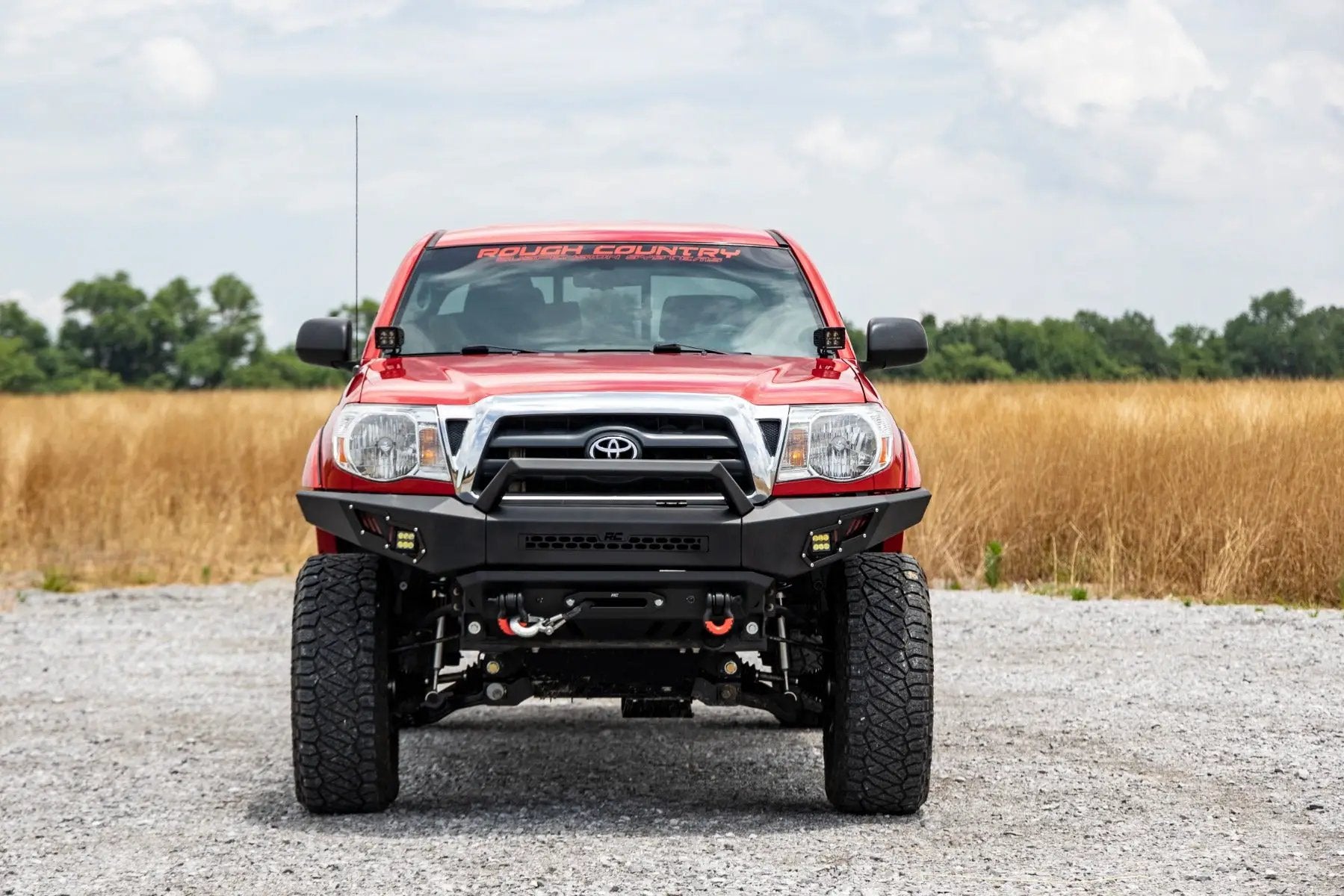 LED Light Kit | Ditch Mount | 2" Black Pair | Amber DRL | Toyota Tacoma (05-15) by Rough Country